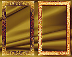 华丽金色花纹相框