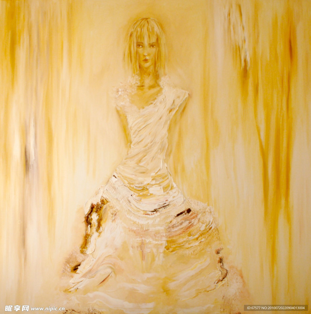 抽象 油画 人物 美女
