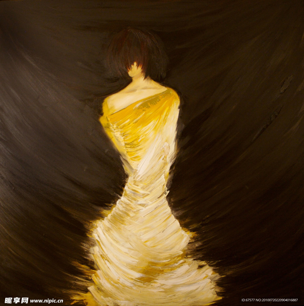 抽象 油画 人物 美女