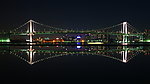 东京 东京湾 彩虹桥 夜景