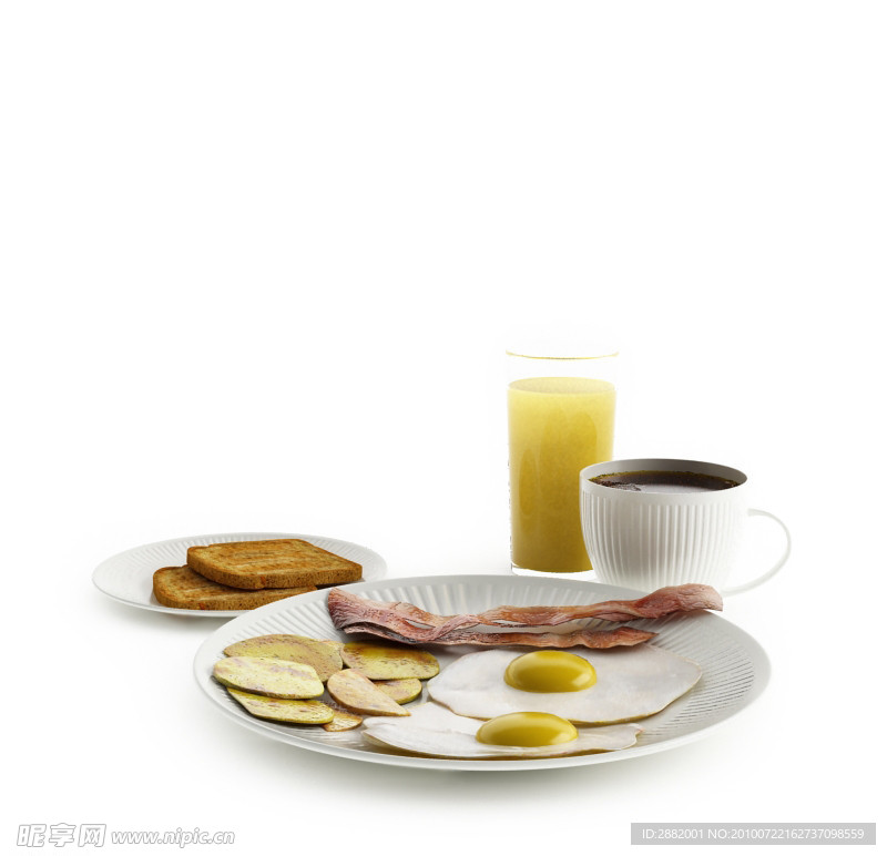 西式早餐模型带贴图