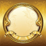 金色欧式label矢量素材