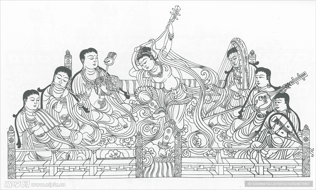 莫高窟 敦煌 飞天 壁画