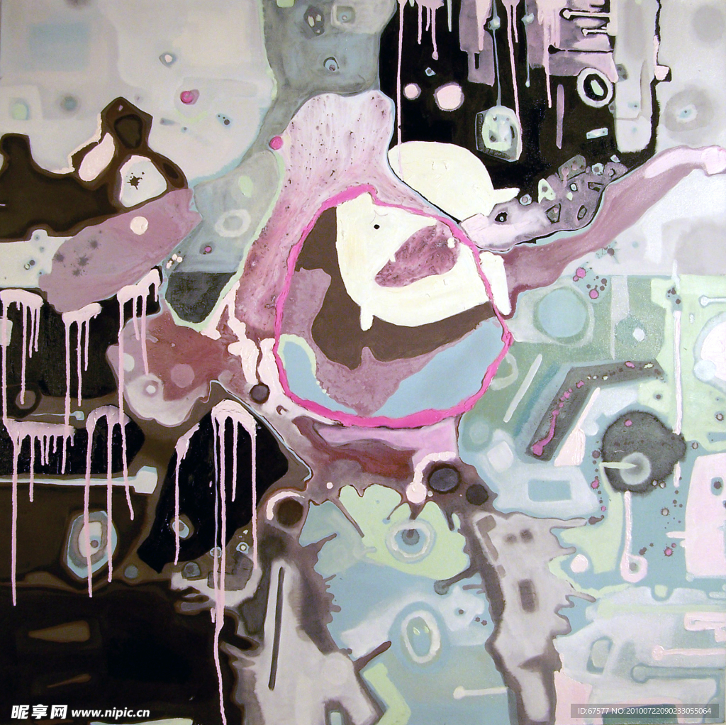 抽象 油画 色块 品味