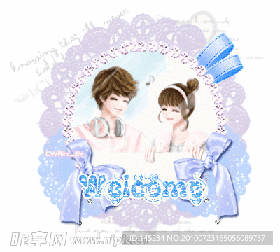 卡通美女闪图