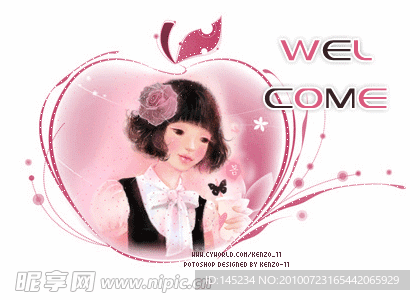 卡通美女闪图