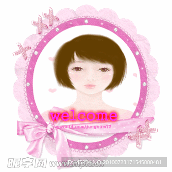 卡通美女闪图