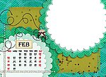 2011 月历 日历 2月