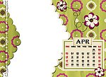 2011 月历 日历 4月