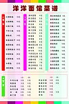 洋洋面馆菜谱