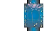 宝蓝色荷韵纸巾盒展开图