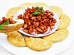 脆饼羊肉