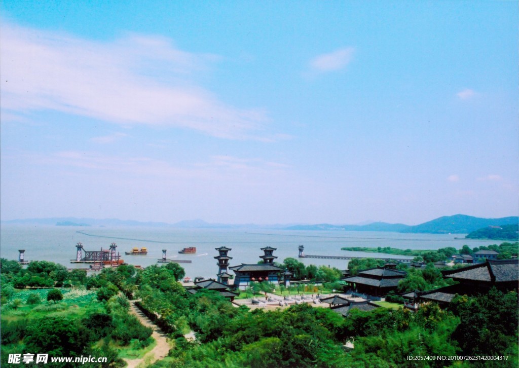 无锡影视基地三国城景点 吴王宫全景