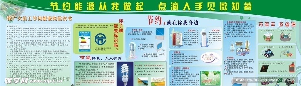 节约宣传栏