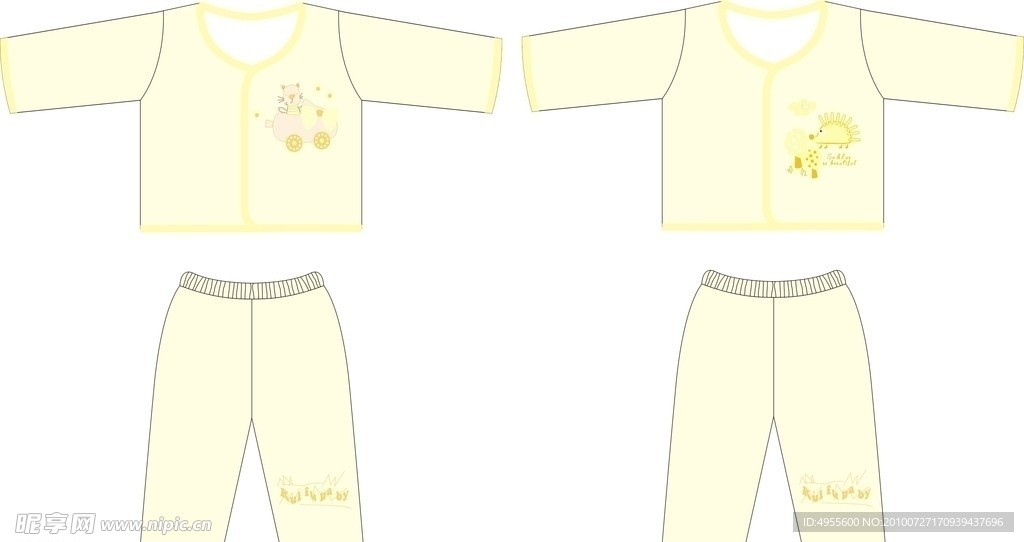 童装保暖套服 印花 款式