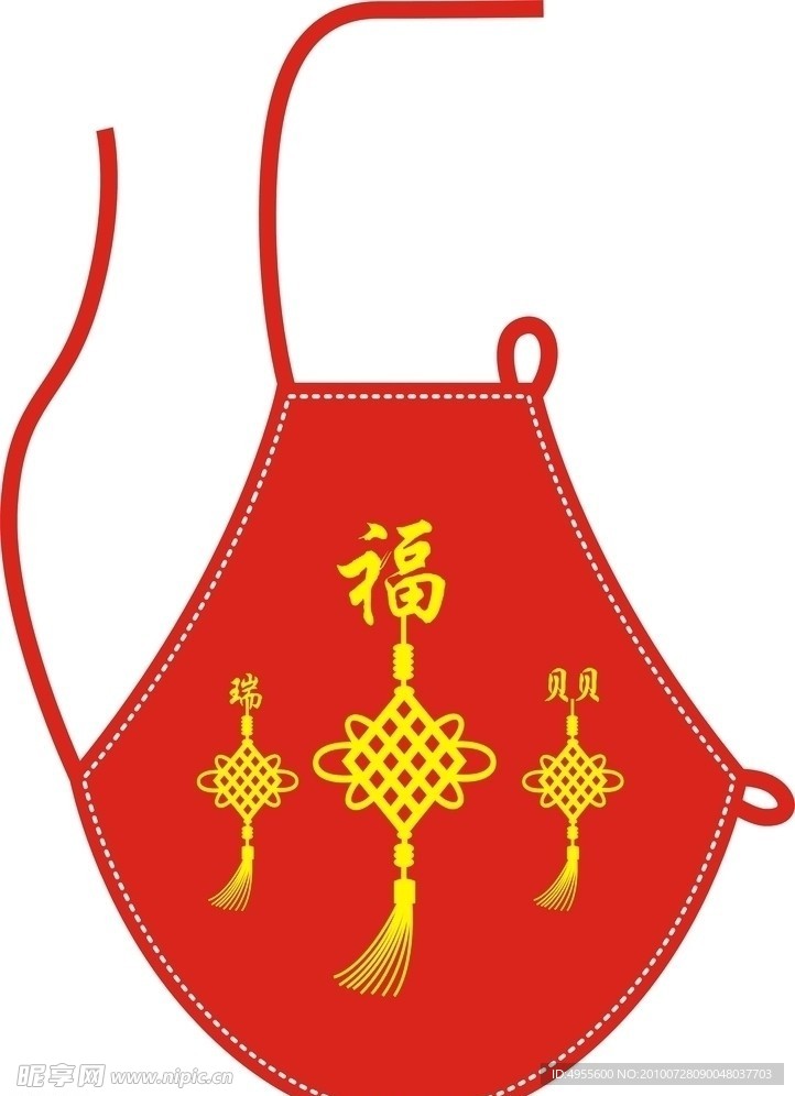 中国龙 双龙戏珠 传统文化 婴儿肚兜