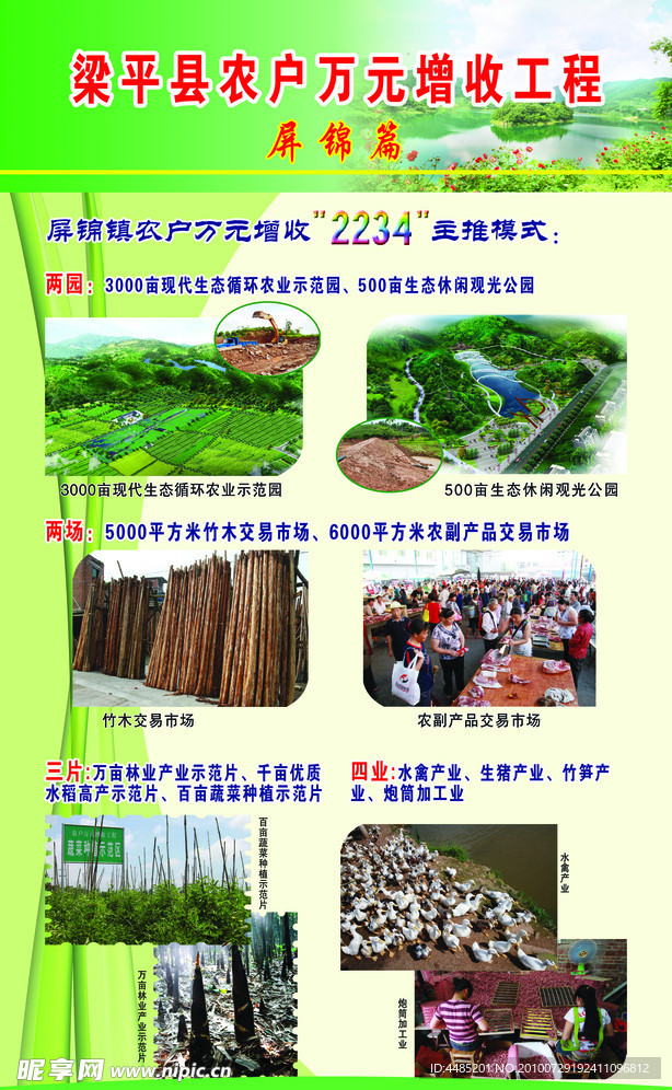 农户万元增收展板