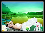 美女风景