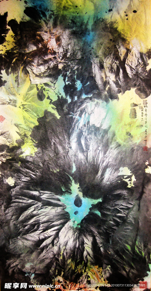 纸团染印综合技法
