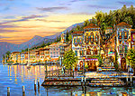 油画 浪漫水镇