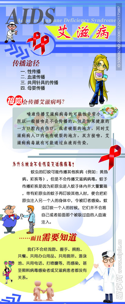 艾滋病易拉宝
