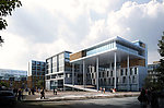 公建学校建筑日景PSD效果图
