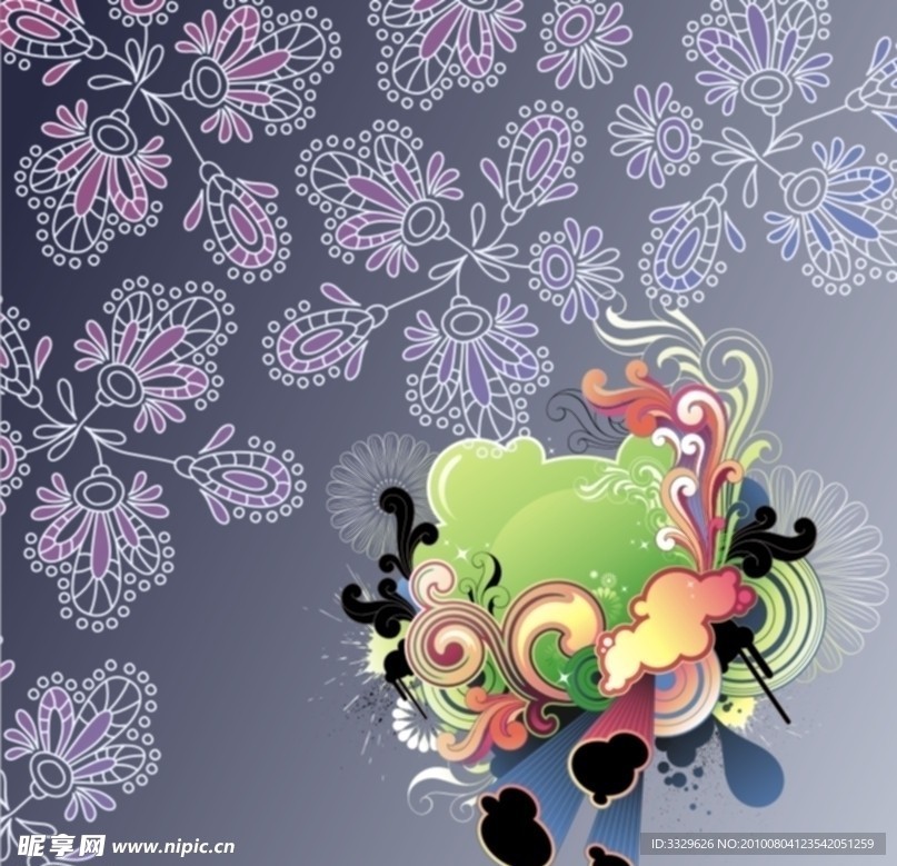 复古花纹