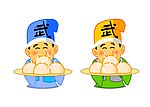 矢量武大郎卖春饼