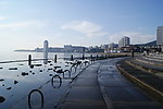 沧桑的海滨倒影