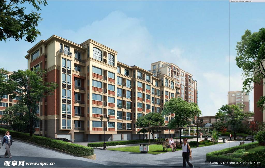 小区景观建筑效果图