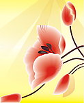 吐艳芬芳 花卉移门