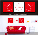 无框画 矢量无框画 简约无框画 挂钟画