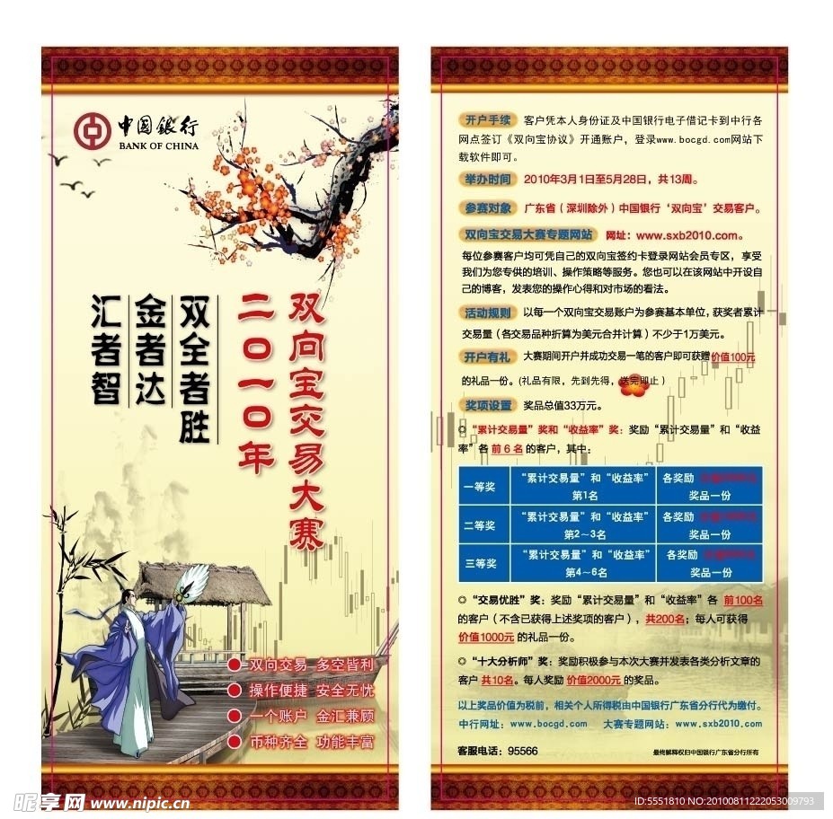 中国银行双向宝单张