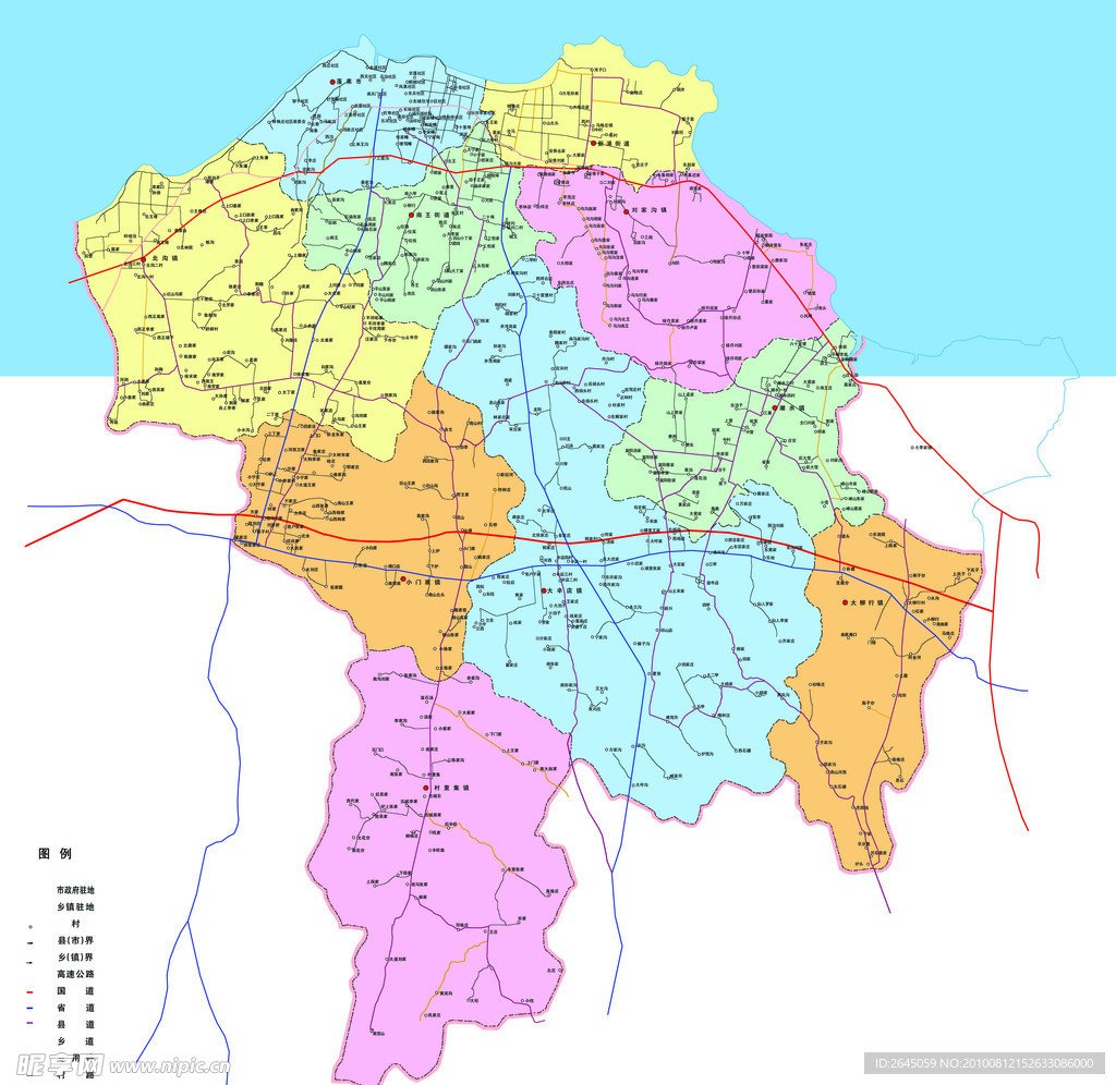 蓬莱地区交通图