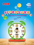 贝因美奶粉闹钟篇海报（PSD AI文件都有）