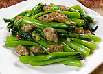 肉丸生炒菜心