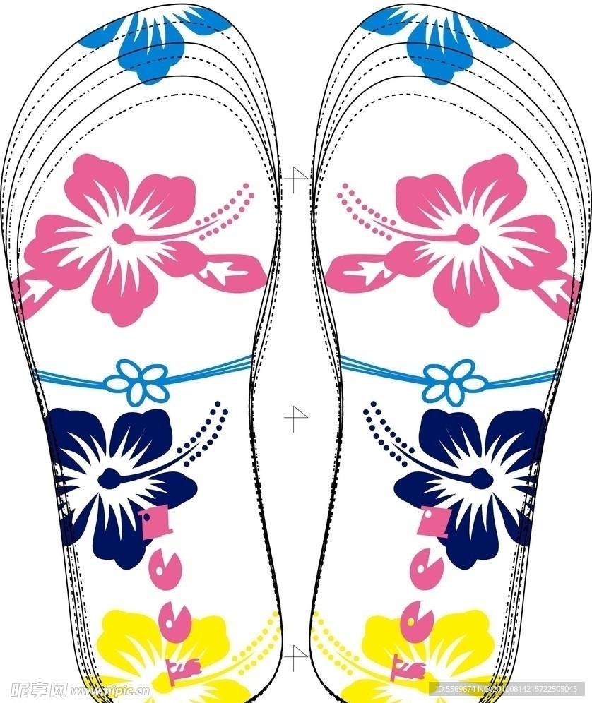 拖鞋印花