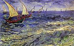 梵高 海景帆船