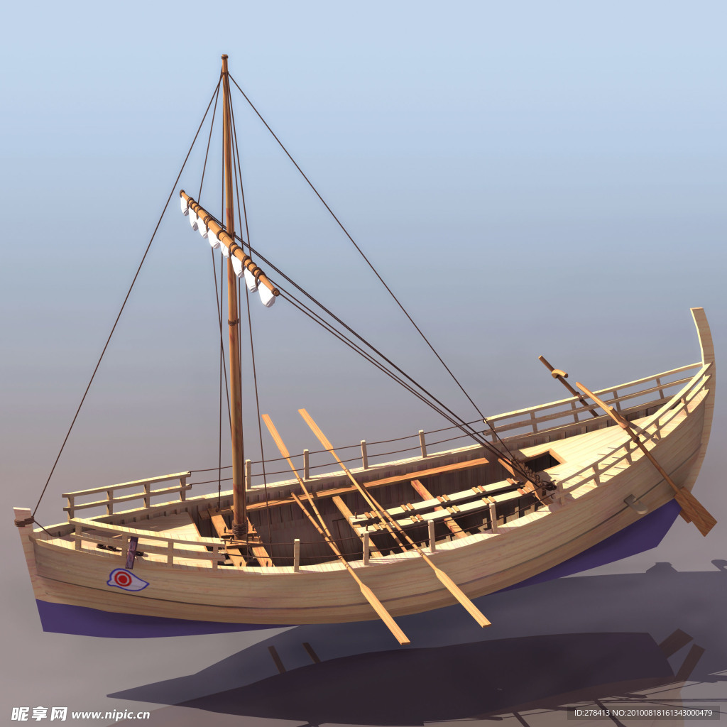 3D 模型 帆船