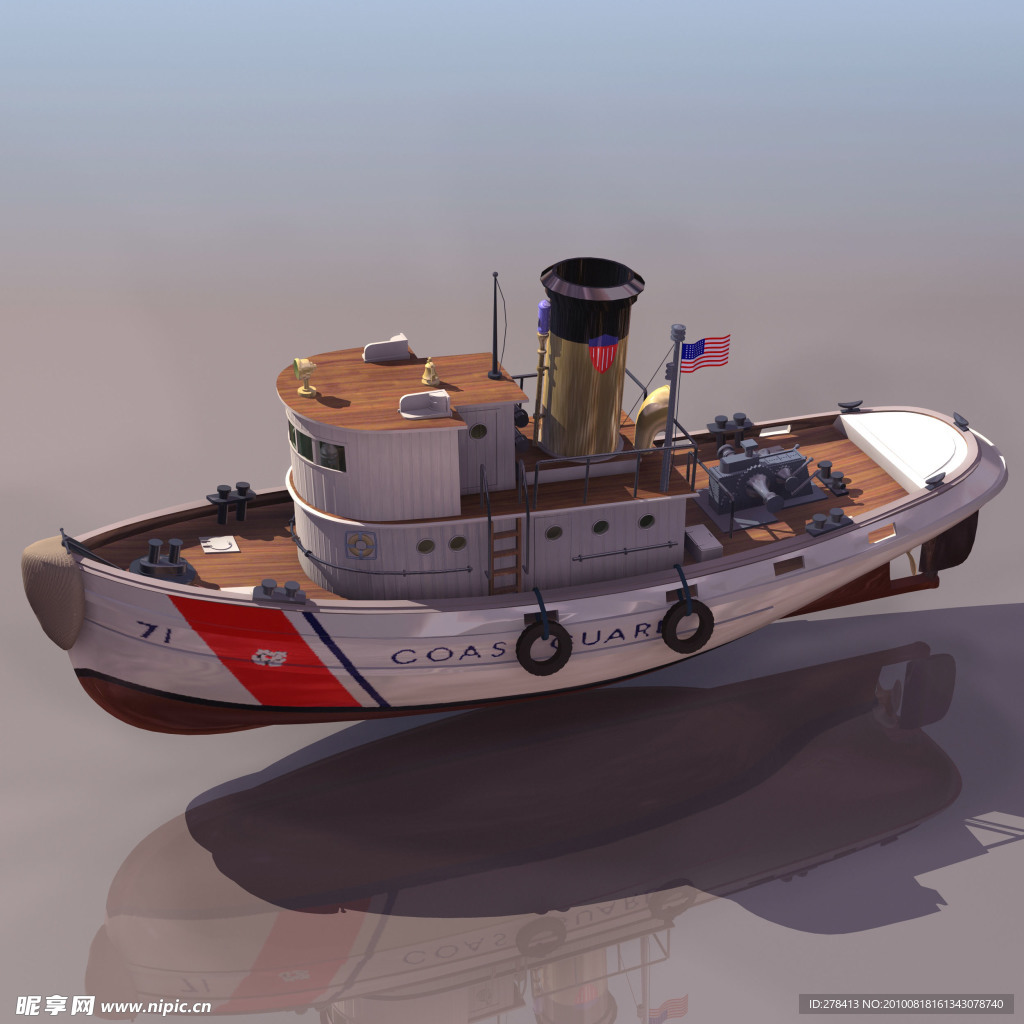 3D 模型 蒸汽船 帆船