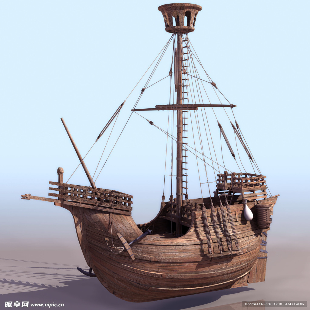 3D 模型 帆船
