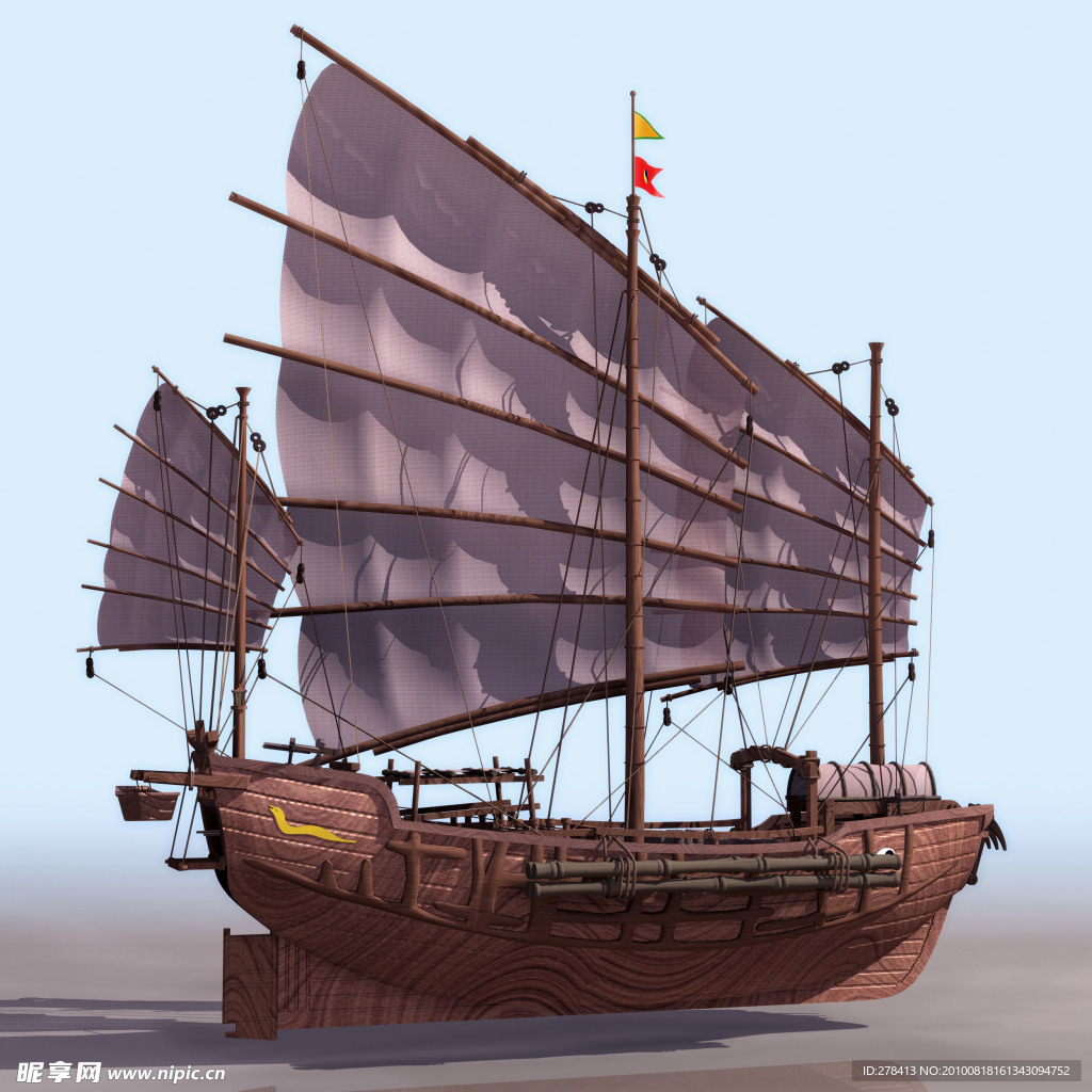 3D 模型 帆船
