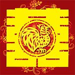 生肖鸡 红双喜 囍