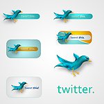 Twitter 图标 PSD