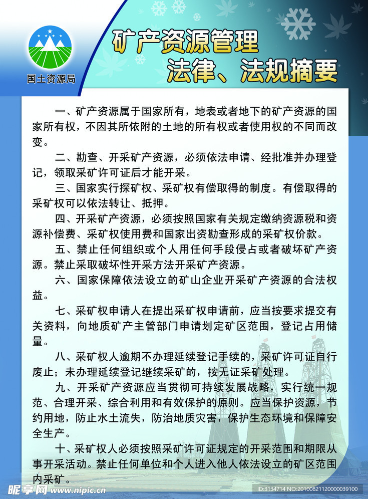 矿产资源管理法律法规商要