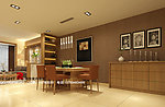 现代餐厅黄色3dsmax2009室内模型vray带全部贴图