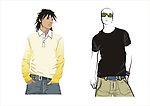 服装长短T恤效果模板