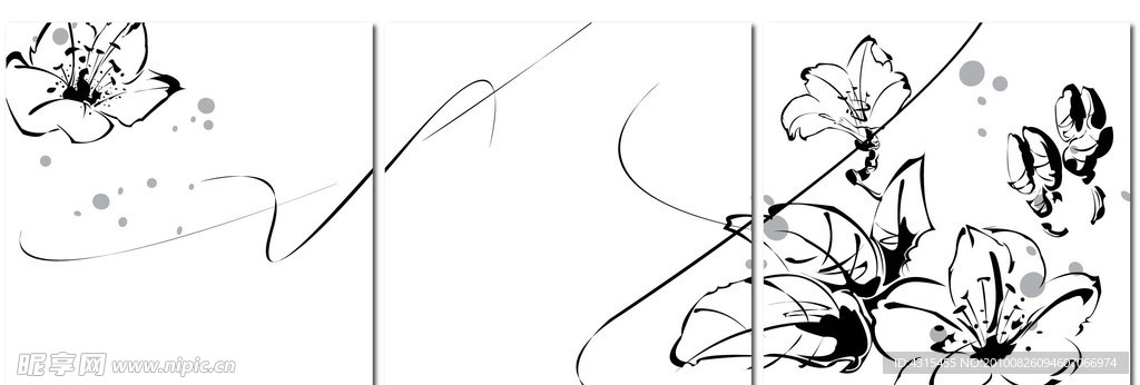 黑白无框画