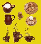 咖啡 奶茶 饼干 创意