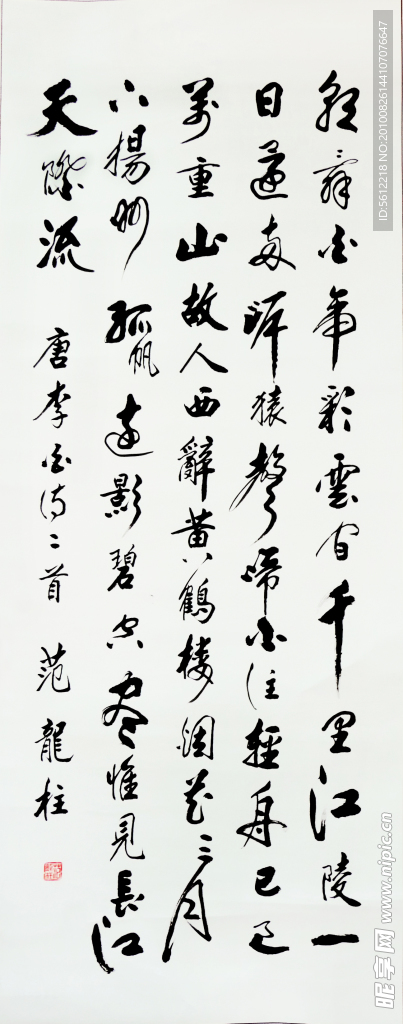 范龙柱书法